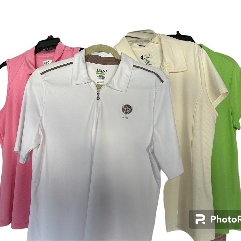 Bundle of 4 size Large Izod golf shirts